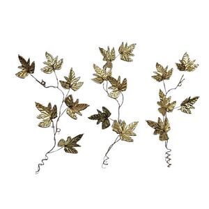 Brass English Ivy Wall Decor Set Of 3 Spray Swag Vintage